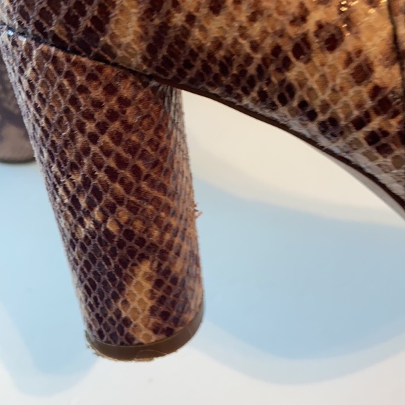 INC International Concepts Taytee tan & brown snakeskin print ankle boots - Picture 5 of 9